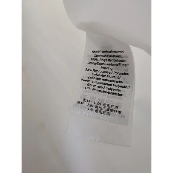 DKNY Mini Skirt Women's 10 Beige White Plaid Tweed Textured Lined Asymmetrical - Picture 14 of 14